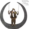Gilde Skulptur, rund, "Swing", Paarmotiv, Kunstharz, grau, Anteprima dell’immagine prodotto 2