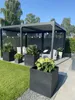 VIVANNO Pflanzkübel Fiberglas BLOCK Würfel, Anthrazit matt Produktbild-Vorschau 4