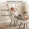 Teddy-Stoffsessel mit Fu?hocker, hoher, gesteppter Produktbild-Vorschau 6