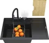 Granitan | Spülbecken Granit - Schwarz - 80x50x22 cm - Produktbild-Vorschau 1