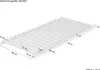 A technical drawing of a bed frame with dimensions. Produktbild-Vorschau