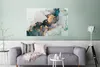 MuchoWow® Poster Blau - Marmor - Gold 120x80 cm - Bilder Produktbild-Vorschau 5