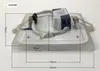 The back of a square LED panel light with dimensions indicated. Produktbild-Vorschau