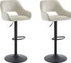 Set aus 2 Barhockern aus Cord und schwarzem Metall - Produktbild-Vorschau 8