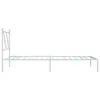 Bettgestell mit Kopfteil Metall Weiß 90x200 cm Produktbild-Vorschau 5
