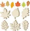 36 Stück Herbst Holzahornblätter Bastelset - 6 Motive DIY Produktbild-Vorschau 1
