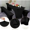Biertischhussen 3er-Set Schwarz Elastisch 220x50x70cm für Produktbild-Vorschau 3