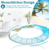 A toilet seat with a beach scene printed on it, shown in a bathroom setting. Produktbild-Vorschau