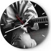 Wanduhr - Rund - Glasuhr - Samurai-Schwert - 40x40cm - Produktbild-Vorschau 1