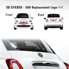 Fiat 3D nálepka náhradní díl logo černá pro 500 Náhled obrázku produktu 4