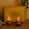 Beige Geschenkverpackung mit sechs Duftkerzen – ideal für entspannte Stunden Produktbild-Vorschau