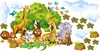 Wandtattoo Bunte Tiere, Safari, mit umweltfreundlichen, Produktbild-Vorschau 1