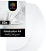 OfficeTree 50 Blatt Tonpapier A4 Weiß 300g/m² zum Basteln - Produktbild-Vorschau 1