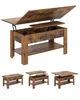 A collage of images showing a lift-top coffee table in different configurations and sizes. Voir les images du produit