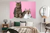MuchoWow® Poster Katze - Rosa - Pouf - Mädchen - Kinder - Produktbild-Vorschau 5