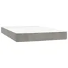 vidaXL Boxspringbett mit Matratze Hellgrau 120x200 cm Samt Produktbild-Vorschau 4