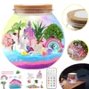 Einhorn‑Terrarium‑Set mit LED‑Nachtlicht, DIY‑Dekoset mit Produktbild-Vorschau 1