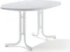 SIEGER 152/W  Tisch 140x90 weiß klappbar,Dekorplatte oval Produktbild-Vorschau 5