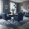 ML-Design Esszimmerstühle drehbar 4er Set Dunkelblau Produktbild-Vorschau 9