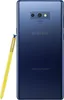 A blue Samsung Galaxy Note 9 smartphone with a yellow stylus. The phone is shown from the back. Anteprima dell’immagine prodotto