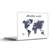 MuchoWow® Laptop Aufkleber Sticker Cover Weltkarte - Blau - Produktbild-Vorschau 1