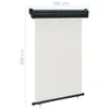 vidaXL Balkon-Seitenmarkise 125x250 cm Creme Produktbild-Vorschau 16