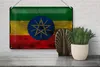 Blechschild Flagge Äthiopien 30x20cm Flag Ethiopia Rost Produktbild-Vorschau 4