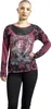 Rock Rebel by EMP Damen rot/schwarzes Langarmshirt mit Produktbild-Vorschau 4
