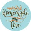 48x hochwertige Etiketten "homemade WITH love" rund hohe Produktbild-Vorschau 1