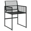5-tlg. Garten-Essgruppe Schwarz Poly Rattan Produktbild-Vorschau 4