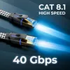 deleyCON 5m CAT 8 Netzwerkkabel Flach (Nylon, 40 Gbit/s, Produktbild-Vorschau 5