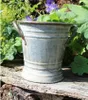 Nostalgischer Zink Kübel Pflanzgefäß Gartendeko, 20 cm Produktbild-Vorschau 3