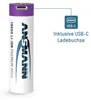 ANSMANN 18650 Li-Ion Akku 3.6V, Typ 2600, 2500mAh USB C Produktbild-Vorschau 2