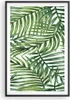 Gerahmtes Poster - Schwarzer Rahmen - Palme Blatt grün - Produktbild-Vorschau 1