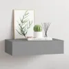 vidaXL Nástenná polica so zásuvkou Sivá 40x23,5x10 cm MDF Náhľad obrázku produktu 2