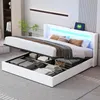 MODFU Lit Coffre Double 160x200 cm - Lit avec LED et Voir les images du produit 1