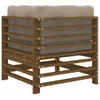 vidaXL Ecksofas mit Kissen 2 Stk. Honigbraun Massivholz Produktbild-Vorschau 8