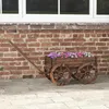 Outsunny bloembak in het ontwerp van een houten kar, Productafbeelding-voorbeeld 2