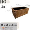 HolzGarden Pflanzkübel Set 3 Stück Holz Teak Imprägniert Produktbild-Vorschau 2