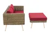CLP Polyrattan 2er Sofa Molde mit Fußhocker Rundrattan Produktbild-Vorschau 3