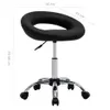 vidaXL Tabouret de travail à roulettes noir similicuir Voir les images du produit 6