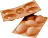 Silikomart Muffinbackform halbes Ei 5er 10,2x7,3cm H 3,6cm Produktbild-Vorschau 1