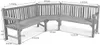 Gartenbank Eckbank 210 x 210 cm Teak-Holz FELIA Produktbild-Vorschau 4