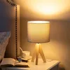 EDISHINE lampka nocna drewniana zestaw 2, lampa stołowa na Podgląd zdjęcia produktu 2
