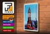 Blechschild Reise 20x30cm London red Bus roter Bus Big Ben Produktbild-Vorschau 3