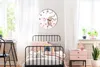 Růžové dětské nástěnné hodiny Bunny Clock Dětský pokoj 30cm Náhled obrázku produktu 4