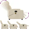 vidaXL Massagesessel Creme Stoff Produktbild-Vorschau 6