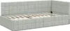 vidaXL Eckbettgestell mit Kopfteil Hellgrau 100 cm x 200 cm Produktbild-Vorschau 4