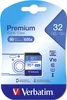 The image shows the packaging of a Verbatim 32GB SDHC card. Produktbild-Vorschau