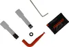 A collection of plumbing repair parts laid out on a white background. Produktbild-Vorschau